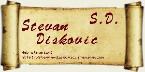 Stevan Dišković vizit kartica